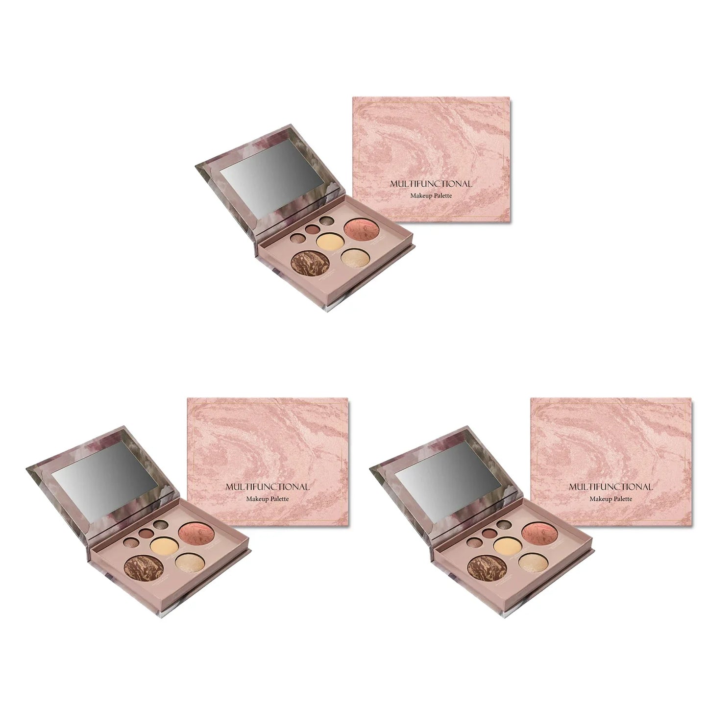 7-Color Glitter Eyeshadow & Highlighter Makeup Palette Kit