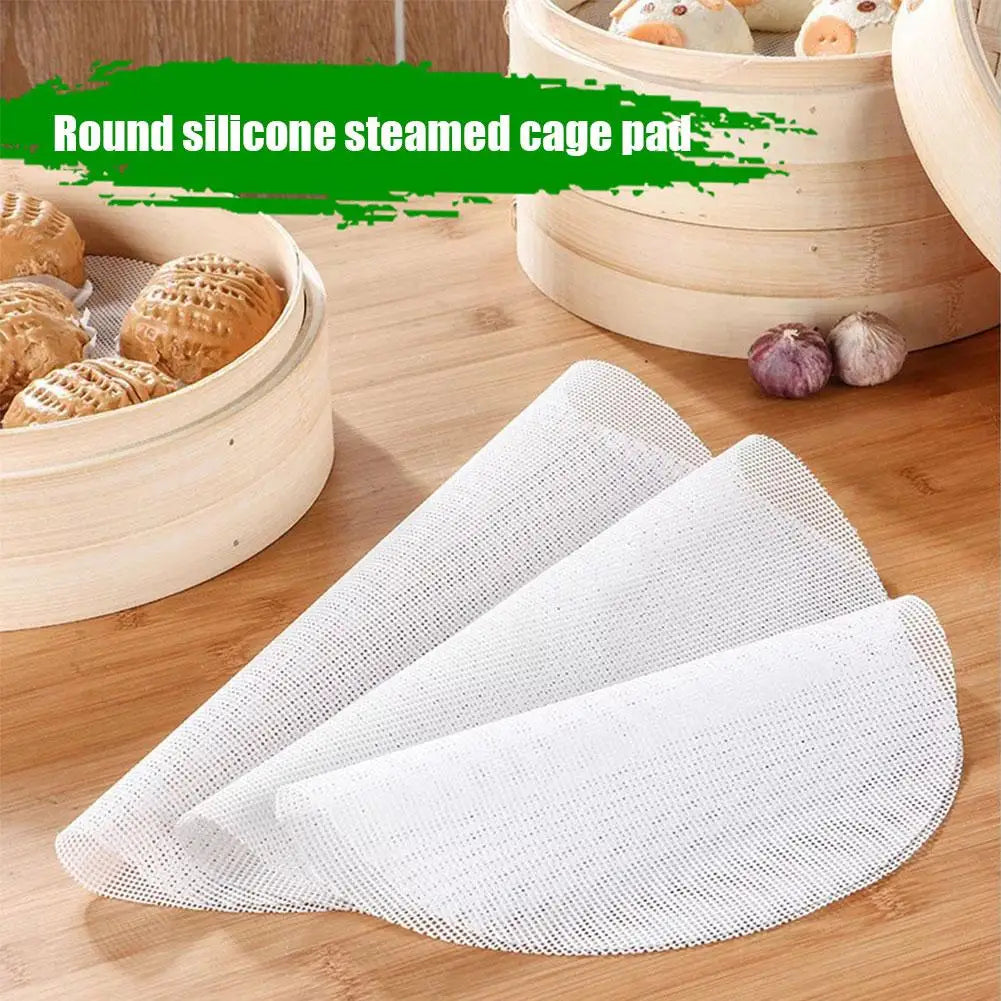 Circular silicone steamer mat Durable Thickened Reusable Silicone Dehydrator Sheets Restaurant Kitchen Cooking Accessory Peaceful Pleasures Health and Wellness