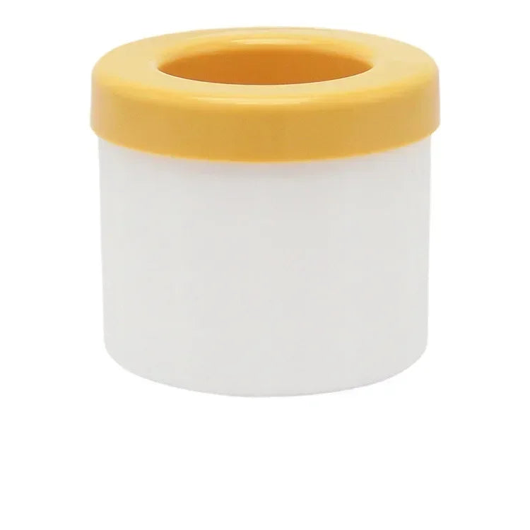 Silicone Ice Cube Mold Bucket Bar Kitchen Accessories Pieces Home Summer Beer Cooling Tools Maker Gadgets Dining Garden Peaceful Pleasures Health and Wellness Orange white