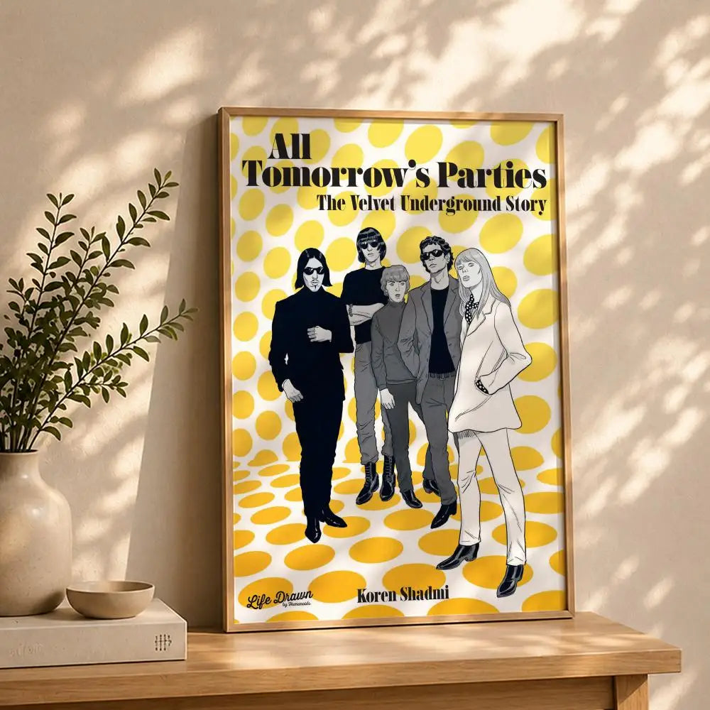 Band T-The Velvet UndergroundS Poster HD Self Adhesive Waterproof Wall Art Ideal for Home Office Dorm Bedroom Great Gift Peaceful Pleasures Health and Wellness White6 21X30cmNoframe