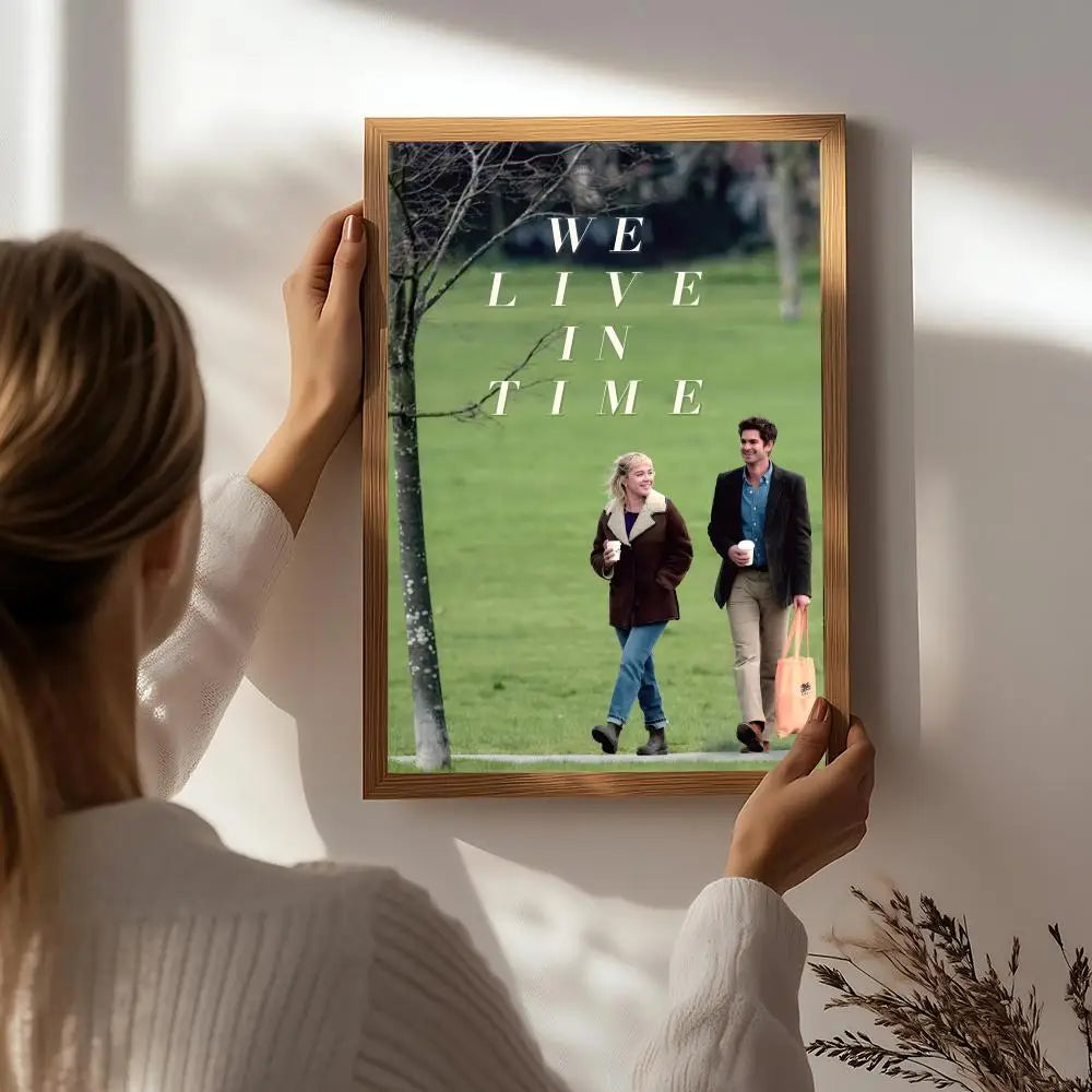 We Live in Time Movie Poster – HD Self-Adhesive Wall Art Movie Wall Poster Peaceful Pleasures Health and Wellness White2 30X40cmNoframe