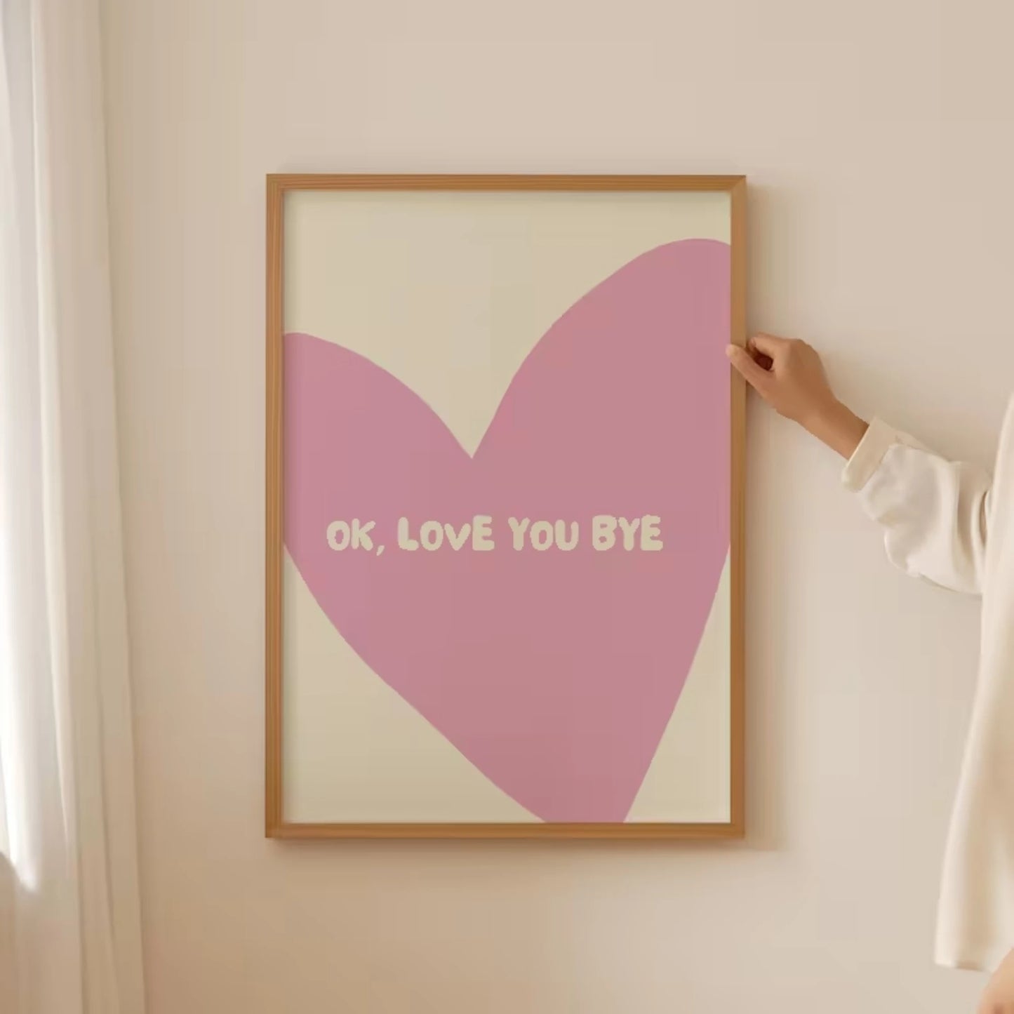 Ok Love You Bye Olivia Dean Wall Art Print Canvas Painting Poster Picture For Living Room,Bedroom Home Decor Peaceful Pleasures Health and Wellness G3599-8 21x30cm No Frame