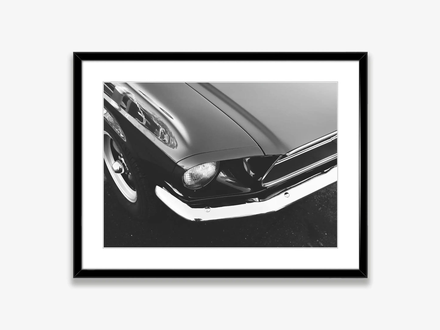 Black and White Ford Mustang Classic Luxury Car Poster Canvas Painting Print Wall Art Picture for Living Room Shopstore Decor Peaceful Pleasures Health and Wellness 10 30x40cm