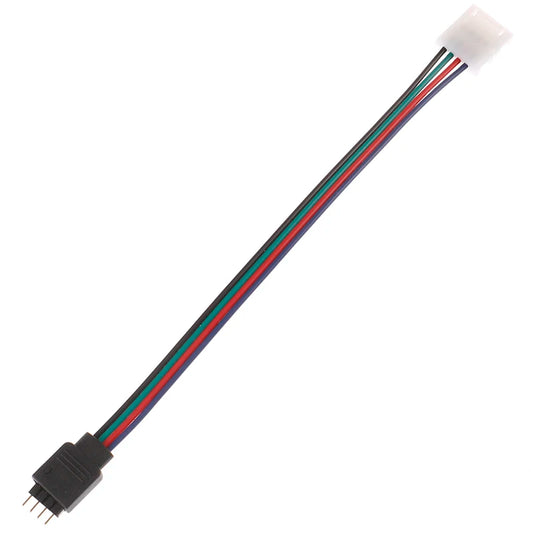 5050 RGB 4-Pin LED Strip Connector | 10mm 4-Conductor 15cm LED Strip Connector Peaceful Pleasures Health and Wellness Default Title