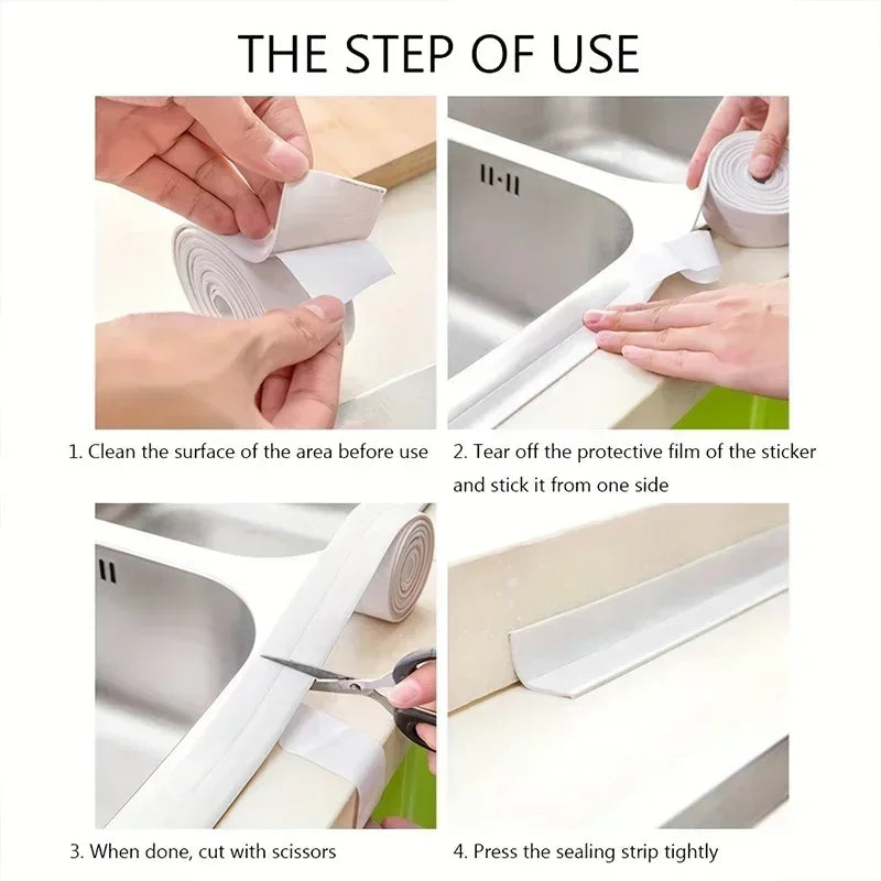 PVC Waterproof Self-Adhesive Caulk Sealing Tape – Kitchen & Bath