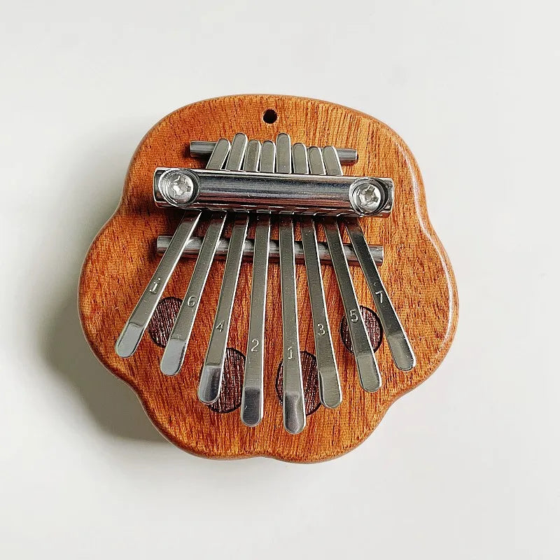 Instrument 8-tone Mini Thumbpiano Kalimba Solid Wood Crystal