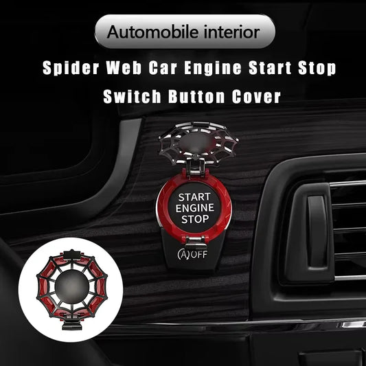 Spider Web Push Start Button Cover – Car & Motorcycle Decor Car Interior Accessory Oasis Select