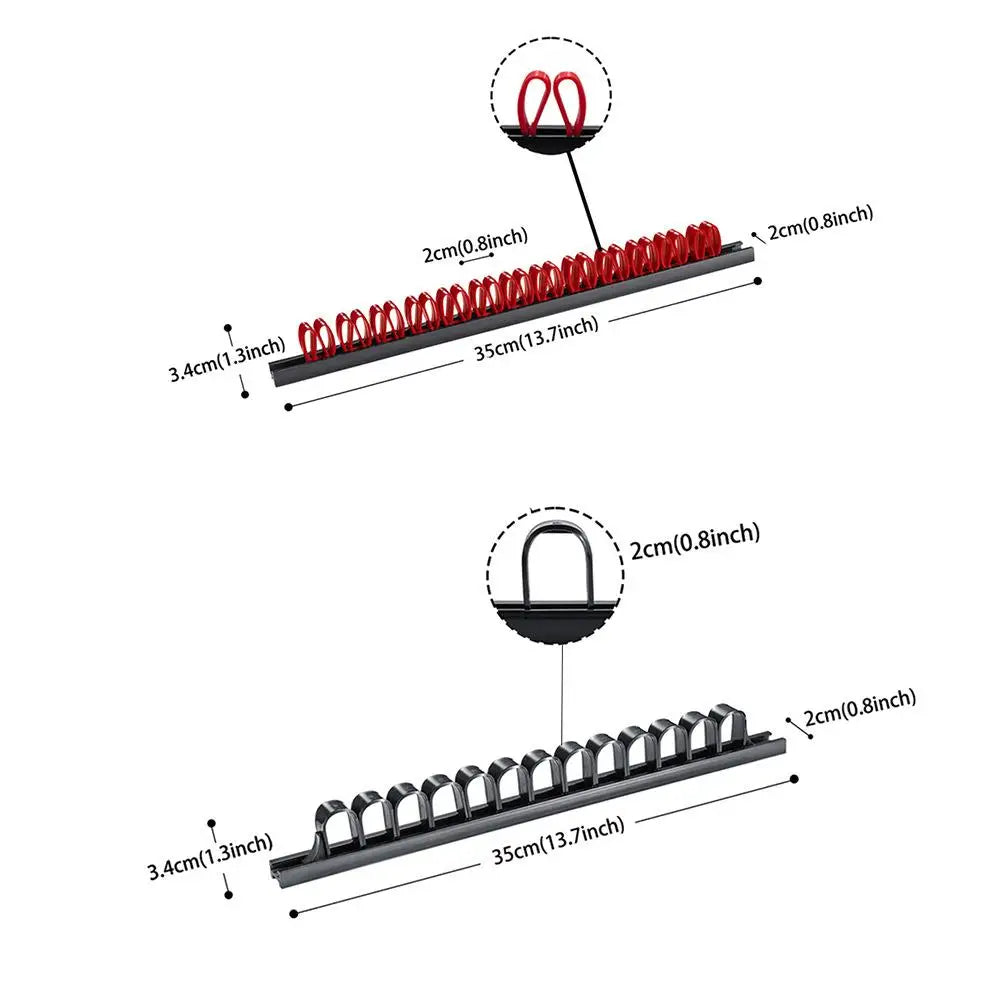 Wall Mount Screwdriver & Wrench Organizer Rack | ABS Tool Holder