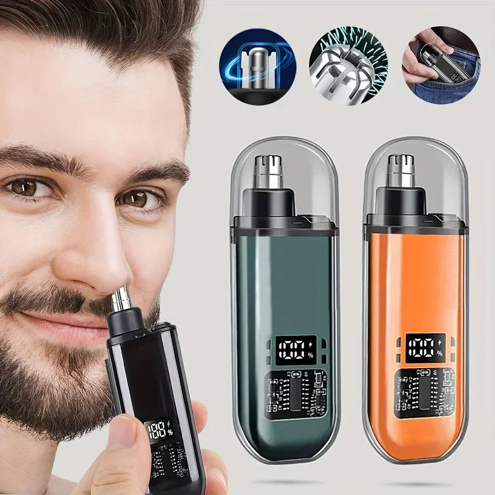 USB Rechargeable Nose & Ear Hair Trimmer – Mini Grooming Kit