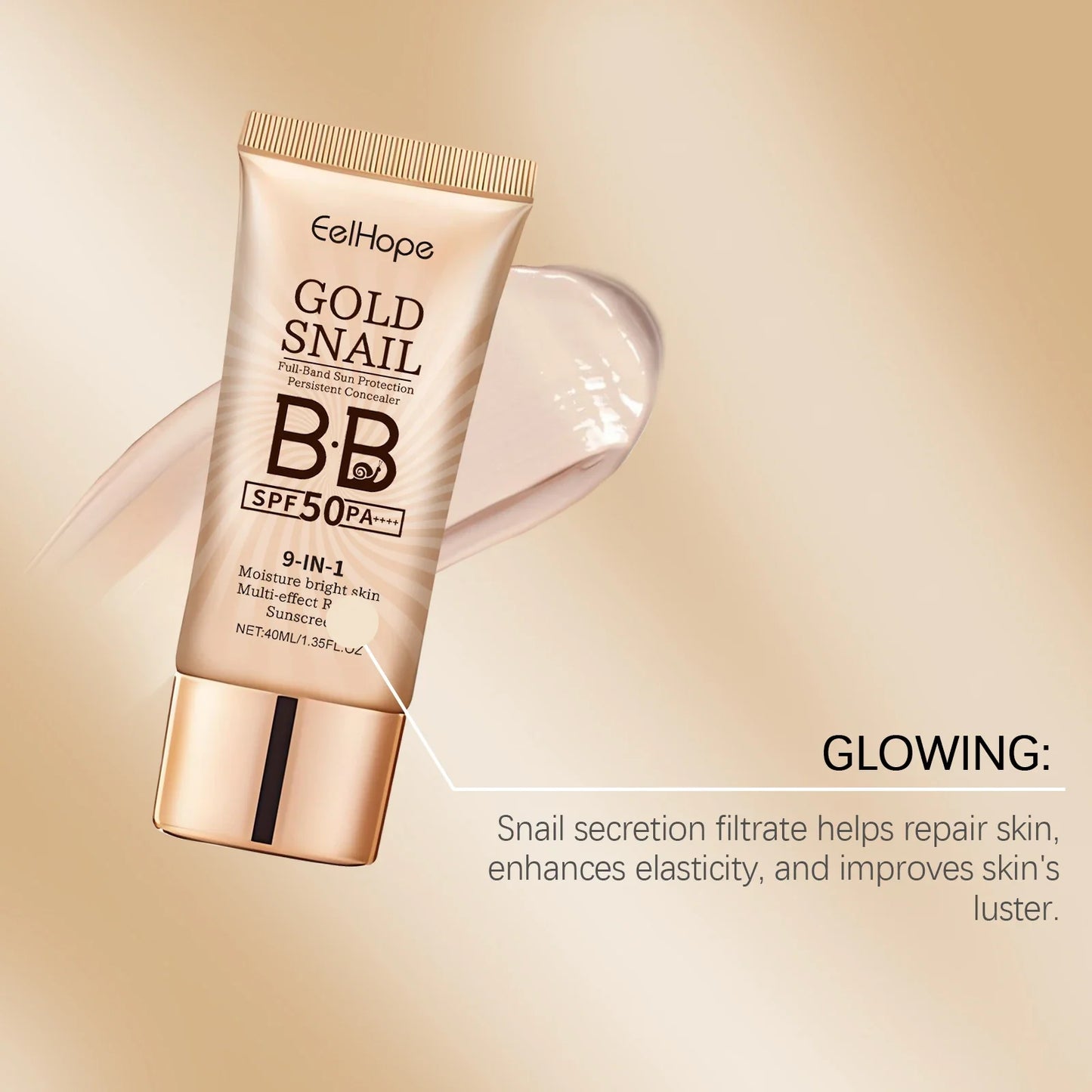 Eelhope BB Cream Foundation – Waterproof, SPF & Concealer 40ml