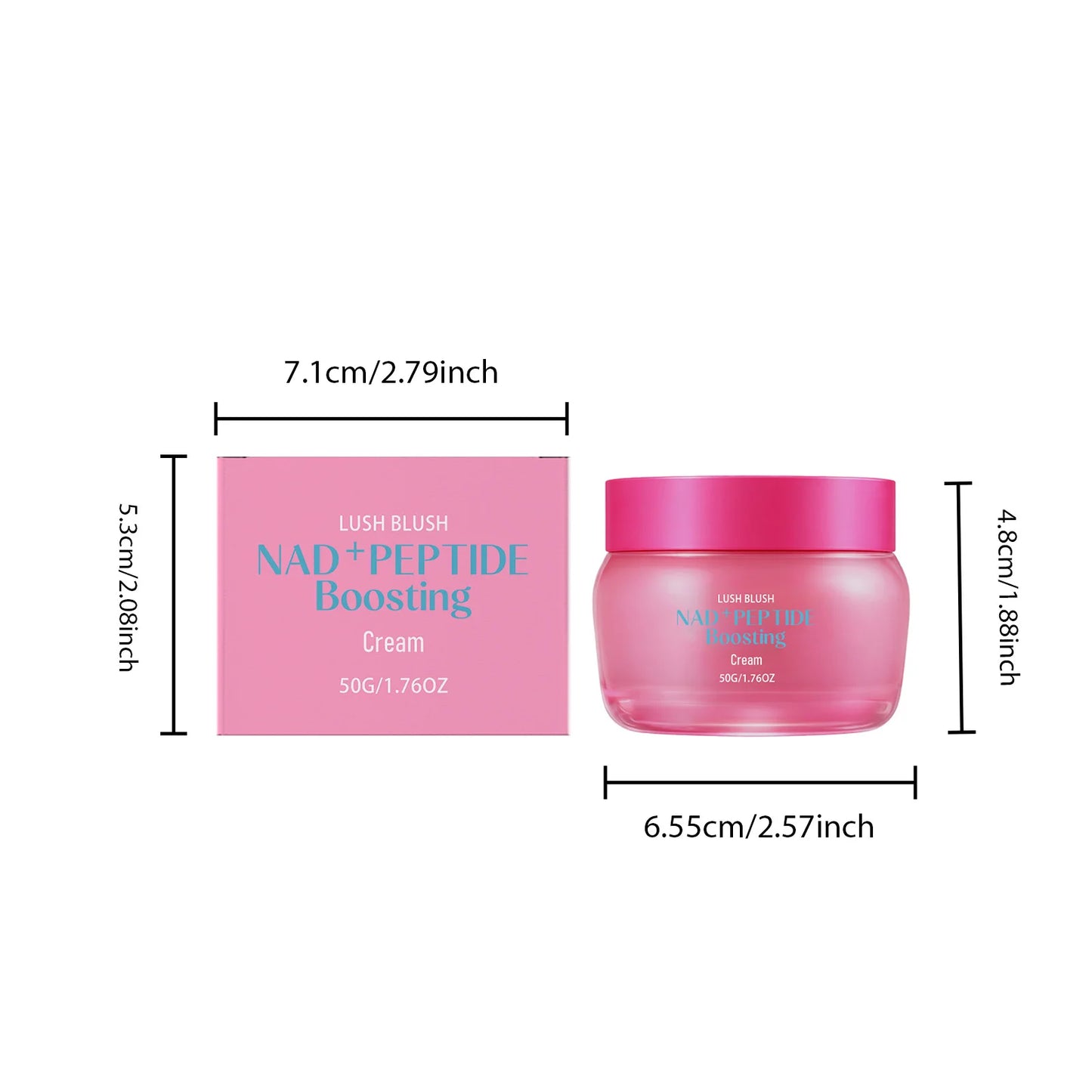 NAD+ Peptide Firming Face Cream – Anti-Wrinkle & Hydrating 50g Peaceful Pleasures Health and Wellness 50g Boxed