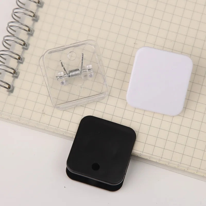 6pcs Mini Simple Cute Square Transparent Acrylic Clip Study Material Test Paper Storage Binder Clip Office Documents Paper Clamp Peaceful Pleasures Health and Wellness