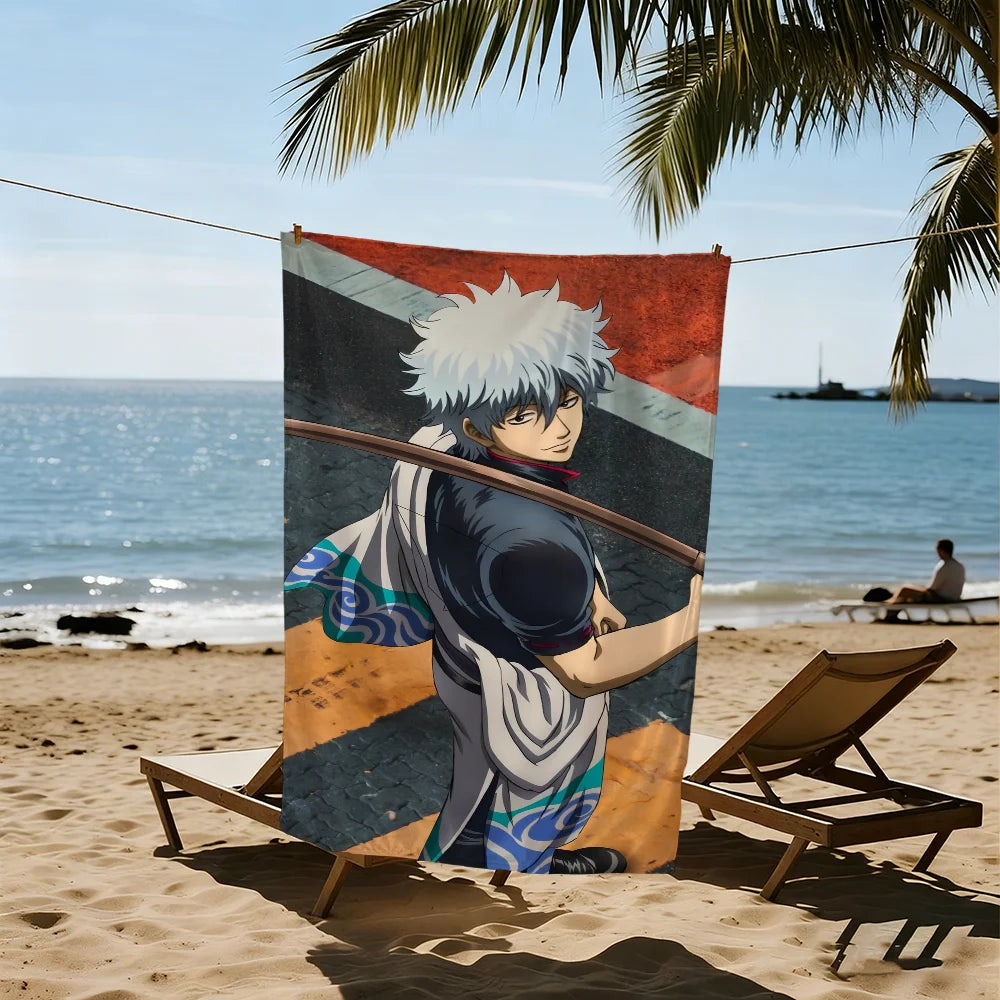 Gintama Anime Beach Towel – Quick Dry, Soft, Multi-Size