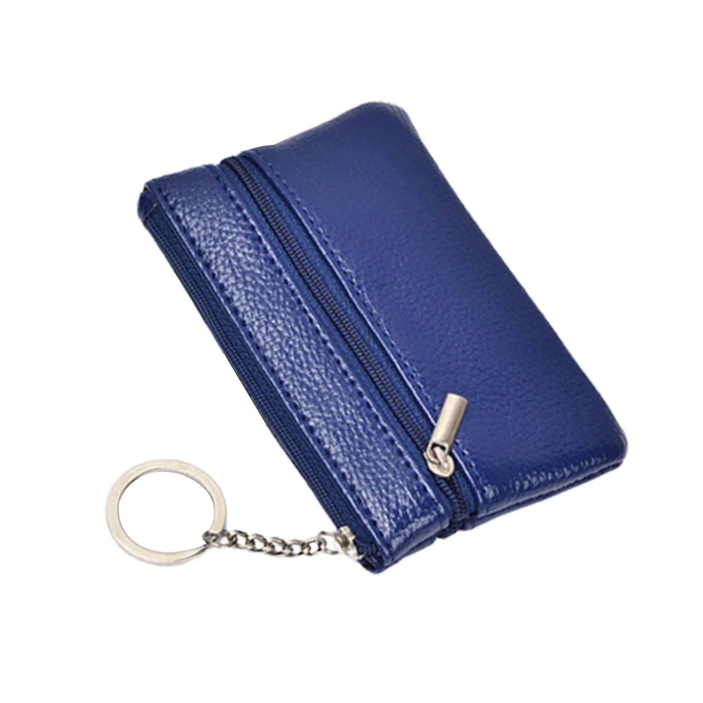 Women PU Leather Coin Wallet Portable Comfortable Coin Purse with Loop Gift for Birthday Christmas Day Peaceful Pleasures Health and Wellness Peacock Blue