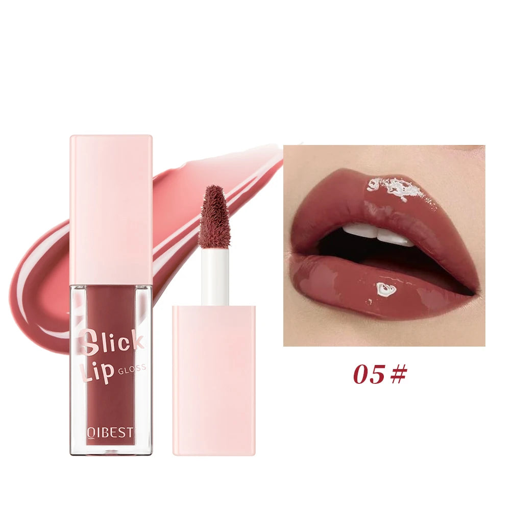 QIBEST Slick Lip Gloss Moisturizing Glass Water Gloss Sexy Plump Lip Makeup Mirror Lip Glaze Lasting Lipgloss Oil Tinted Pigment Peaceful Pleasures Health and Wellness 05