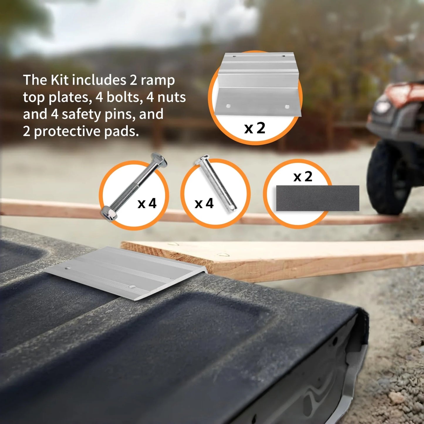 Universal Anti-slip Loading Ramp Multiple Vehicles Slope Plates