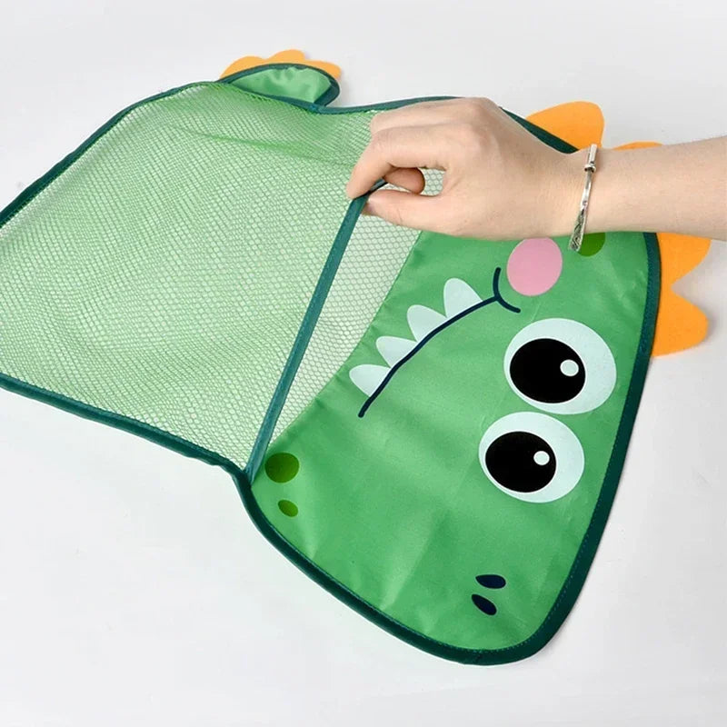 Dinosaur Baby Bath Toy Storage Bag – Mesh Hanging Organizer