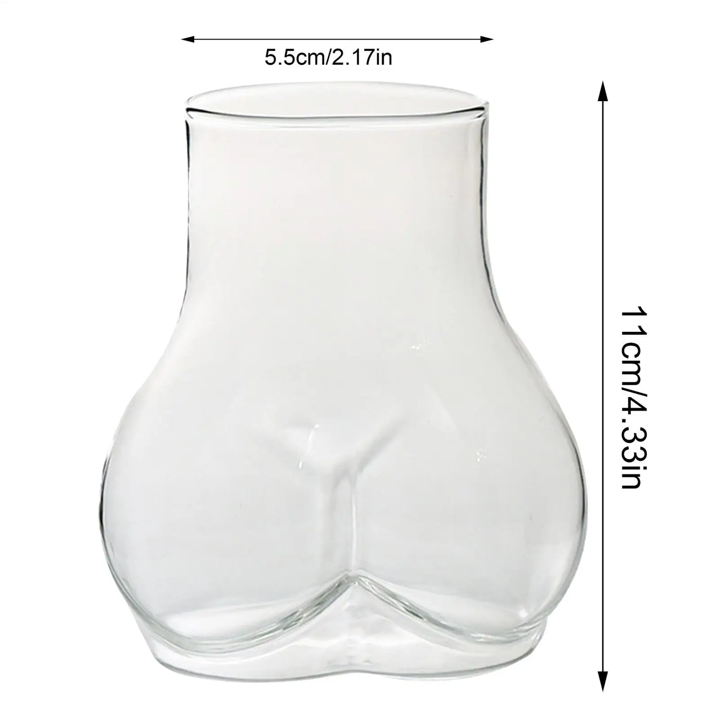 450ml Funny Butt Glass Cup | Borosilicate Novelty Drinkware