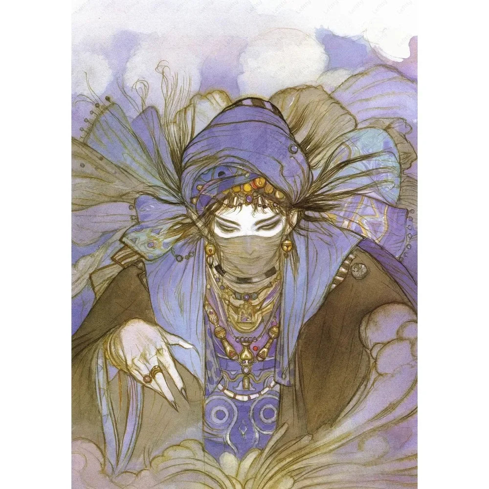 Yoshitaka Amano Final Fantasy Game Luxury Poster Waterproof Wall Art Printing Home Living Bed Room Bar Aesthetic Decor Peaceful Pleasures Health and Wellness 15 55x80cm