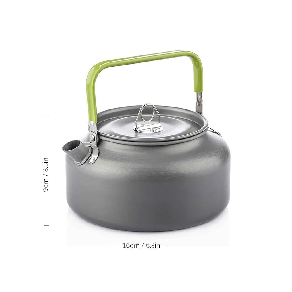 Outdoor Camping Kettle Aluminum Tea Coffee Pot Carry Bag