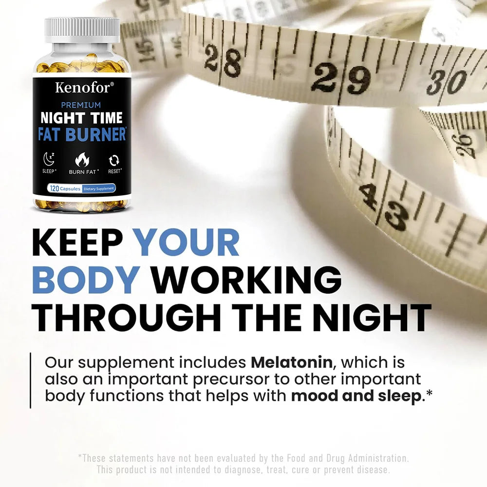 Nighttime Fat Burner Supplement - for Weight Loss, Boost Metabolism, Suppress Appetite Diet,Healthy Weight Management Peaceful Pleasures Health and Wellness