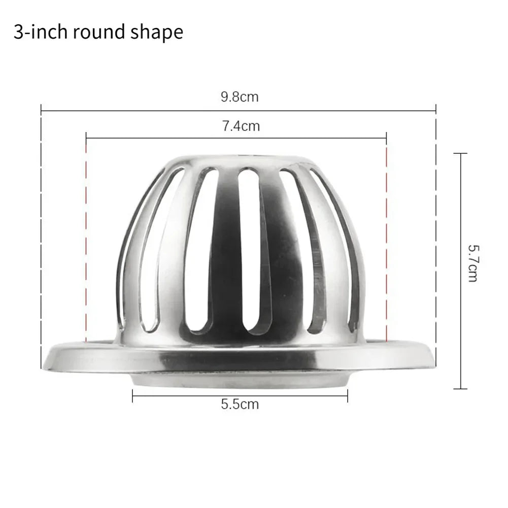 Stainless Steel Gutter Leaf Guard & Downspout Filter 3/4/5 Inch