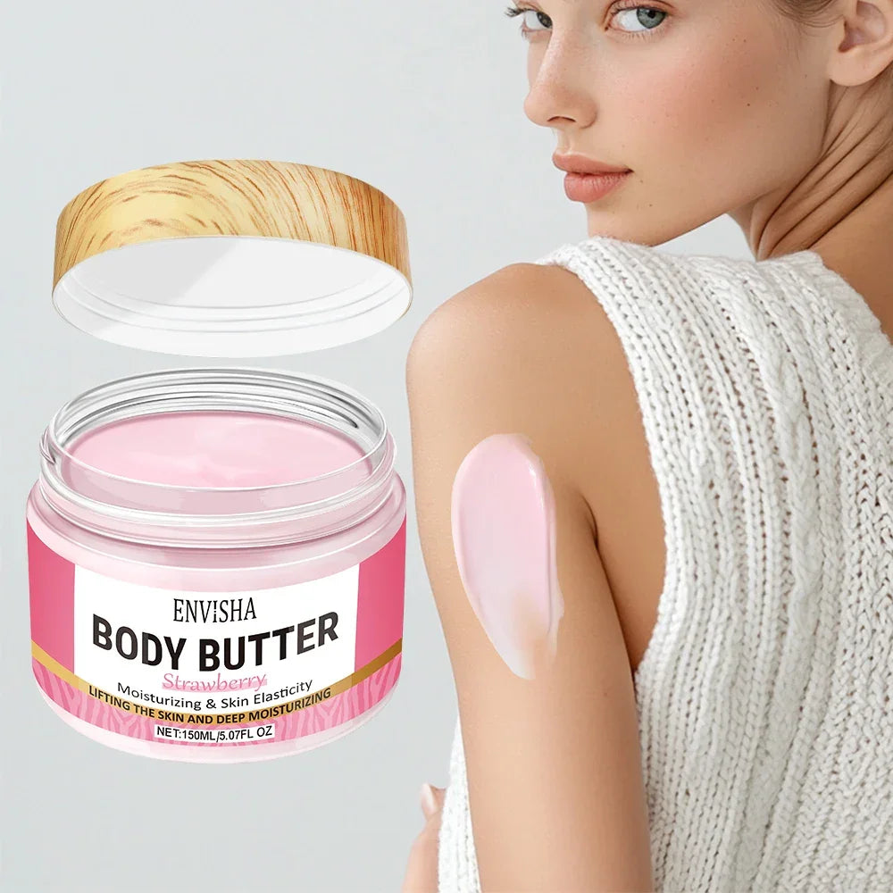 Strawberry Body Butter Lotion – Moisturizing & Brightening Cream Peaceful Pleasures Health and Wellness