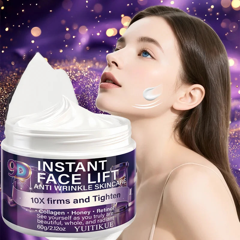 YUITIKUE 9D Instant Face Lift Anti Wrinkle Cream 60g Collagen Retinol Tightening & Hydrating Skin Care Peaceful Pleasures Health and Wellness