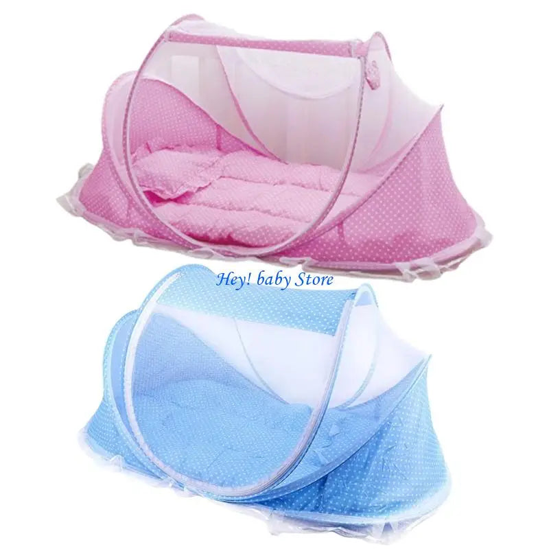 4-Piece Baby Foldable Netting Tent Crib Set | Breathable Mesh