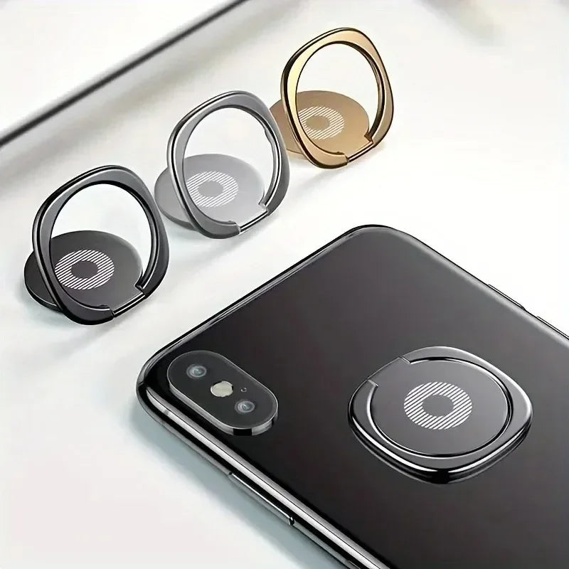 Metal Phone Ring Stand 360 Degree Rotatable Finger Grip Bracket Strong Adhesive Work Car Mount For IOS Android Cellphone Tablet Peaceful Pleasures Health and Wellness