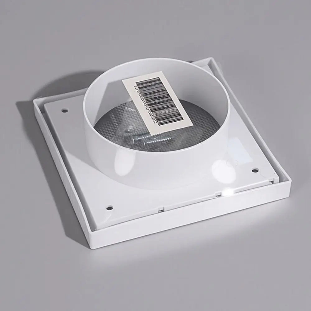White Plastic Dryer Vent Hood Cover Grille with Screen | 4–8"