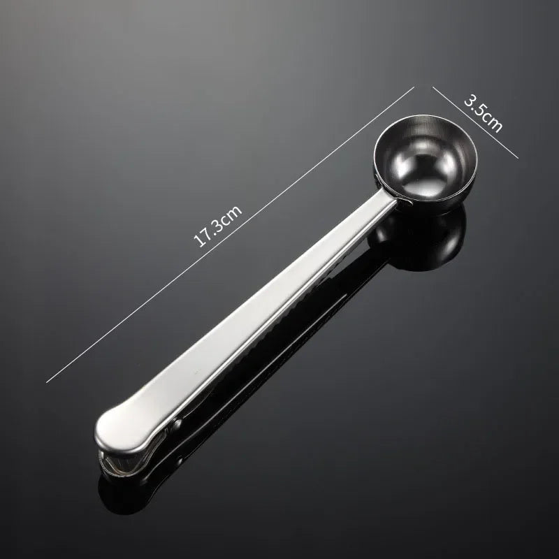 Stainless Steel Coffee Measuring Spoon with Bag Clip
