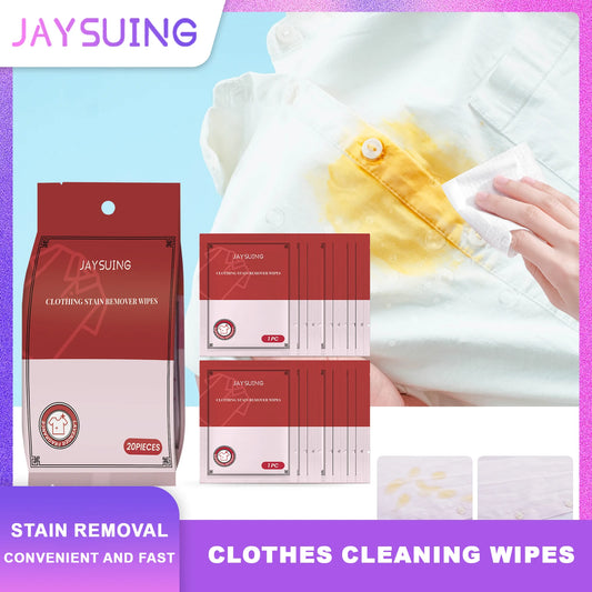 Clothing Stain Removal Wipes 20-Pack | Fast & Gentle Stain Remover Wipes Peaceful Pleasures Health and Wellness