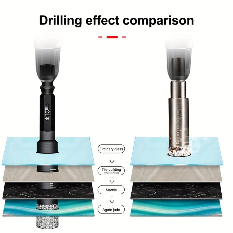 New 6/8/10/12mm Heavy-Duty Diamond Drill Bit Set Vacuum Brazed Hex Diamete for Porcelain Granite Marble Tile Drilling Bits Set Peaceful Pleasures Health and Wellness