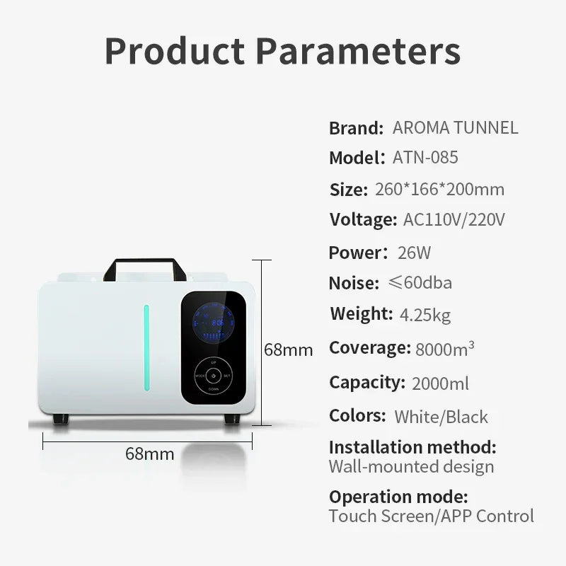 NAMSTE 8000m³ HVAC Aroma Diffuser 2000ML App Control (ATN-085) Peaceful Pleasures Health and Wellness