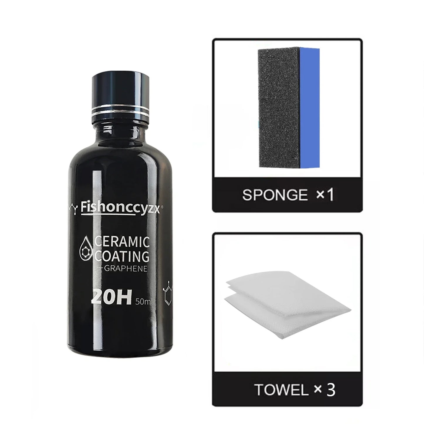 20H Car Coating Polishing Wax Anti-Scratch Paint Protection 5-year Guarantee Glossy Prolonging Paintworks Ceramic Liquid Glass Peaceful Pleasures Health and Wellness 50ml set