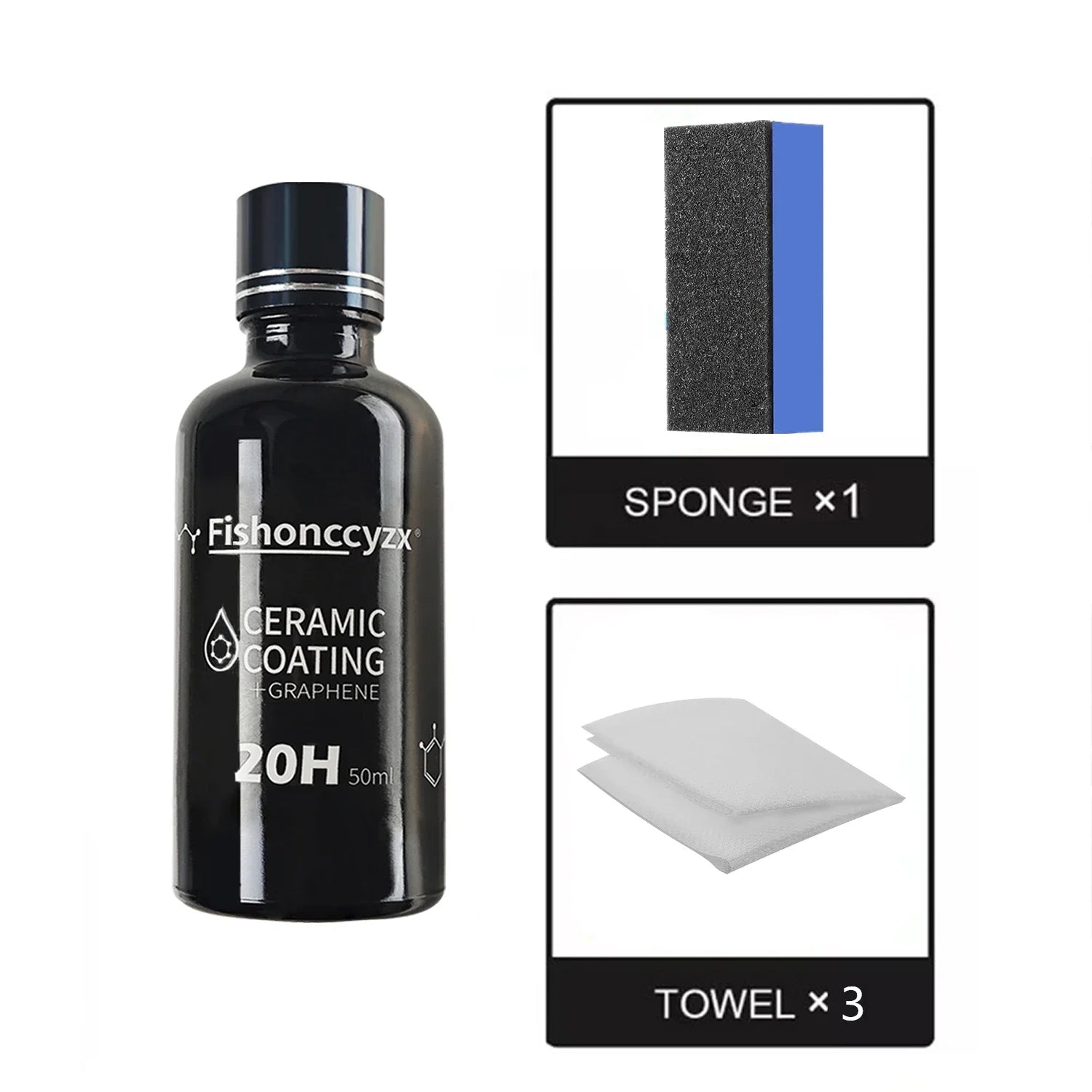 20H Car Coating Polishing Wax Anti-Scratch Paint Protection 5-year Guarantee Glossy Prolonging Paintworks Ceramic Liquid Glass Peaceful Pleasures Health and Wellness 50ml set