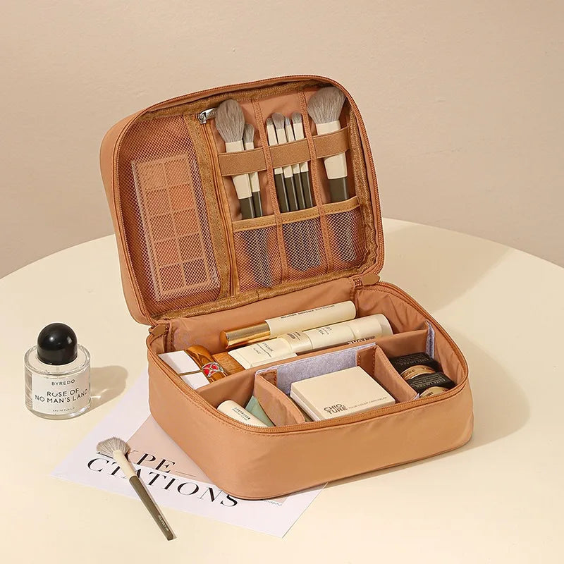 Professional Makeup Organizer Travel Bag | Multi-Compartment Case