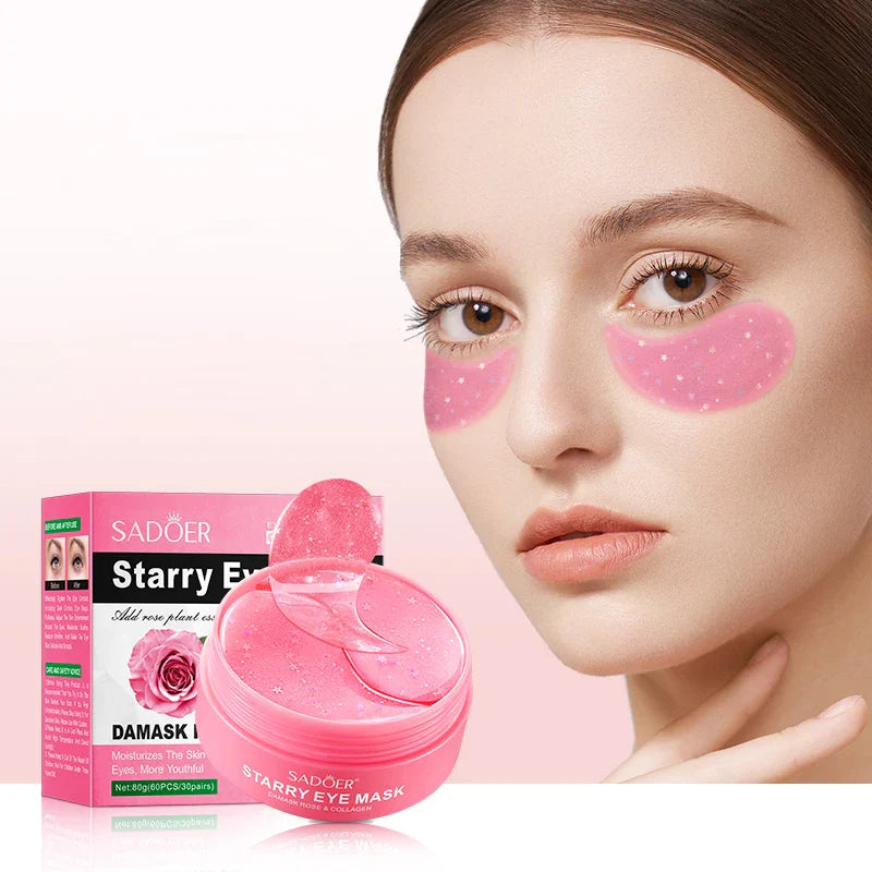 Rose Collagen Eye Masks 60 Pcs – Moisturizing Eye Patches