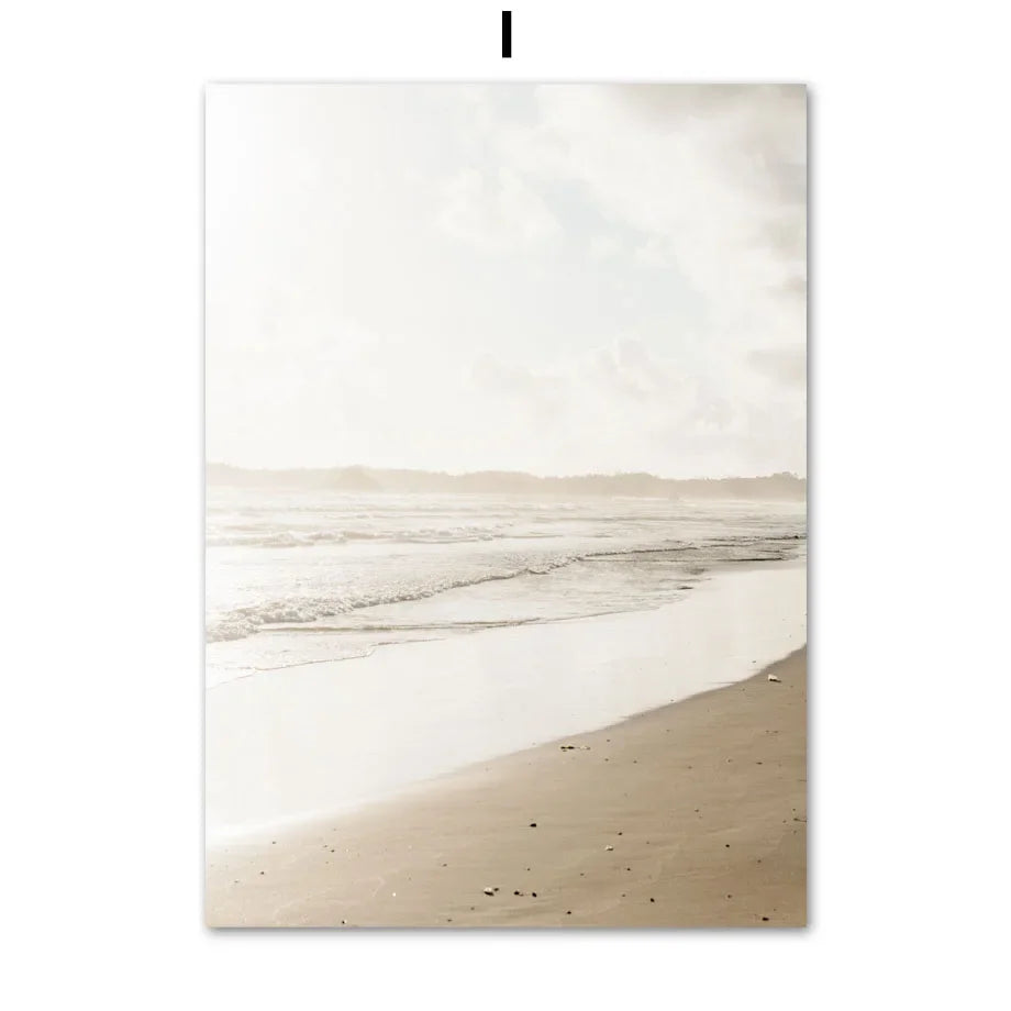 Abstract Floral Feather Canvas Wall Art Print | Unframed Poster
