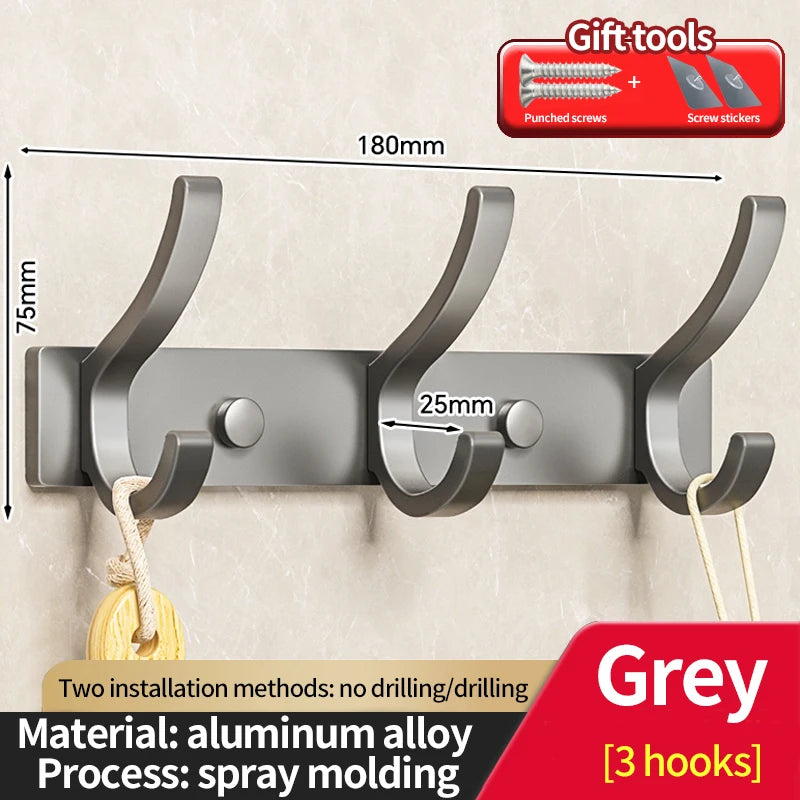 No-Drill 6-Hook Wall Hanger | Coat & Clothes Organizer