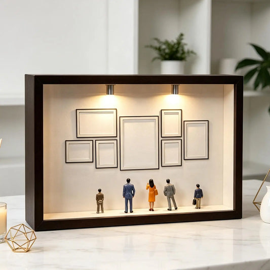 DIY Museum Box Photo Frame | Silhouette Case & Miniatures DIY Photo Display Frame Peaceful Pleasures Health and Wellness