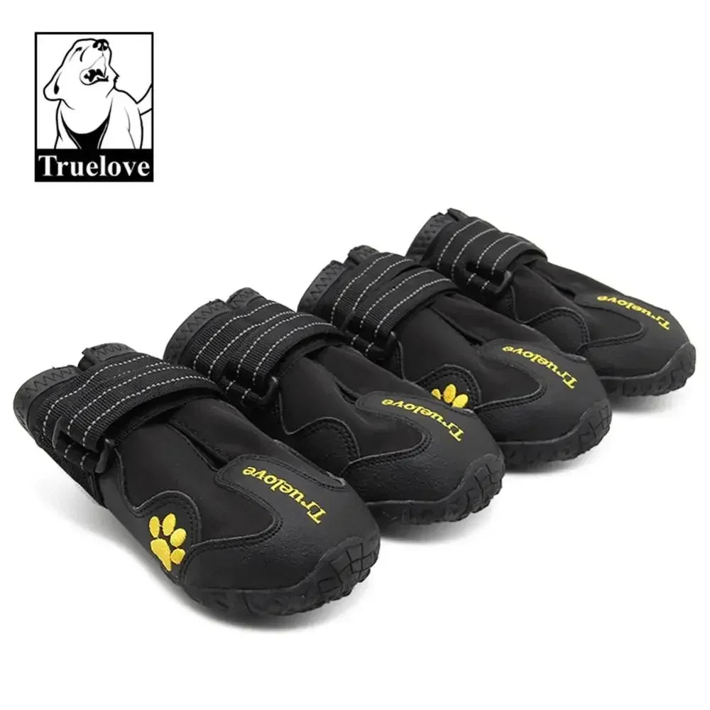 Truelove Dog Shoes Waterproof Anti-Slip Rain Boots Warm Snow Reflective for Small Medium Large Pet Sports Training TLS3961 Peaceful Pleasures Health and Wellness Black 1-(widest-3.5CM) Russian Federation