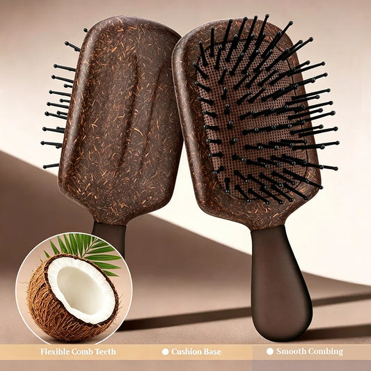 Wood Air Cushion Hair Brush & Scalp Massage Comb | Anti-Static Air Cushion Hair Brush Oasis Select