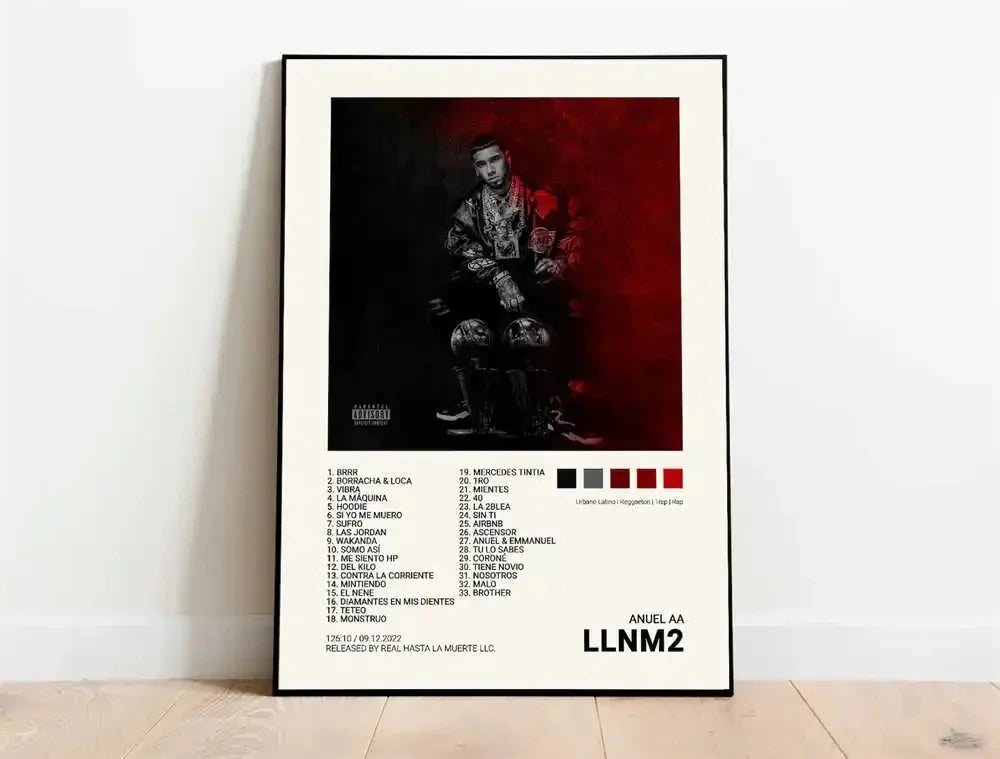 Latin Rapper Music Canvas Wall Art | Quevedo Feid Rauw Alejandro