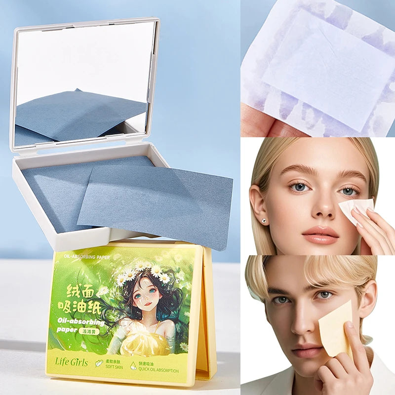 Oil-Absorbing Face Sheets 100 Pcs | Matte Skin Men & Women
