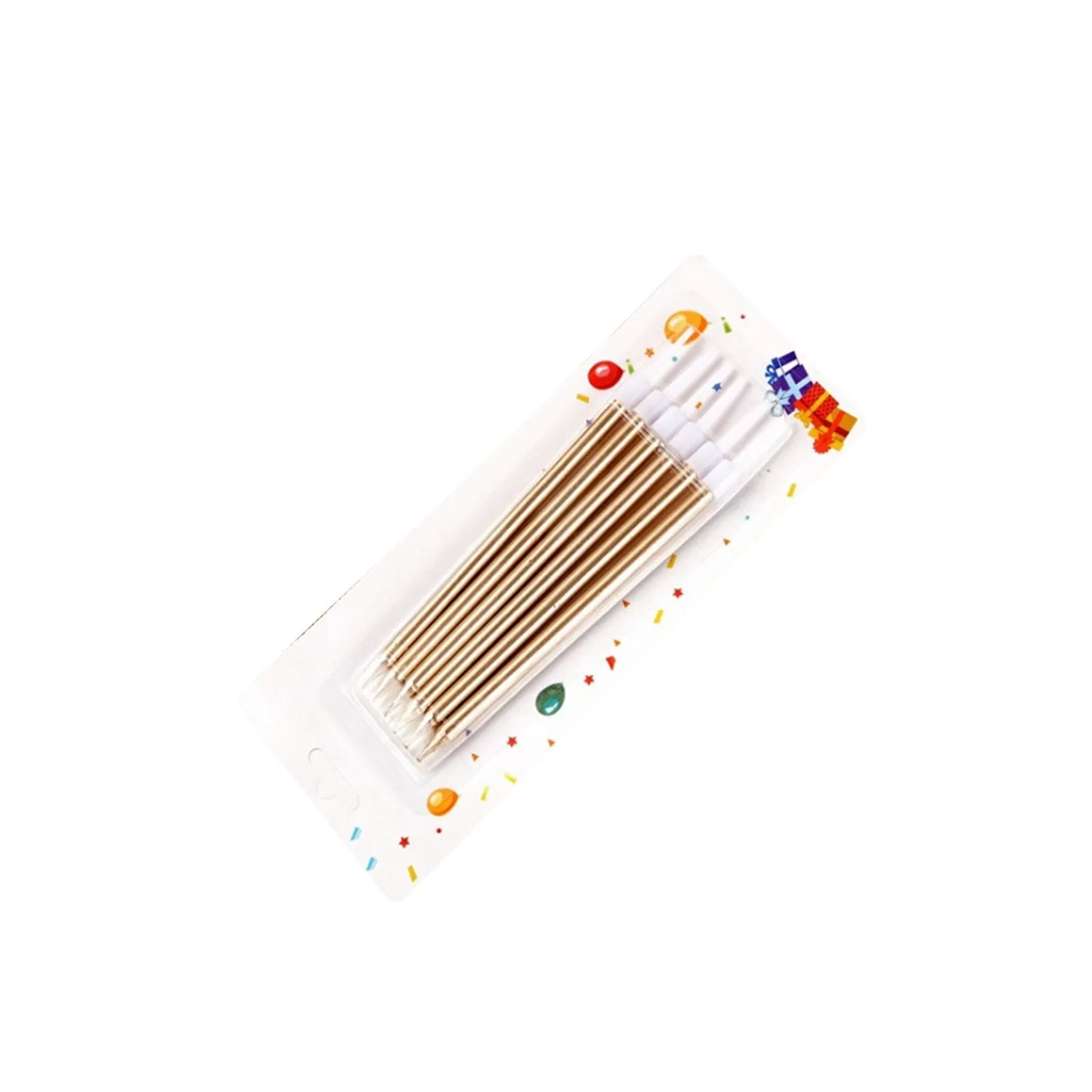 6-Pack Gold & Silver Birthday Cake Candles | Party Decorations
