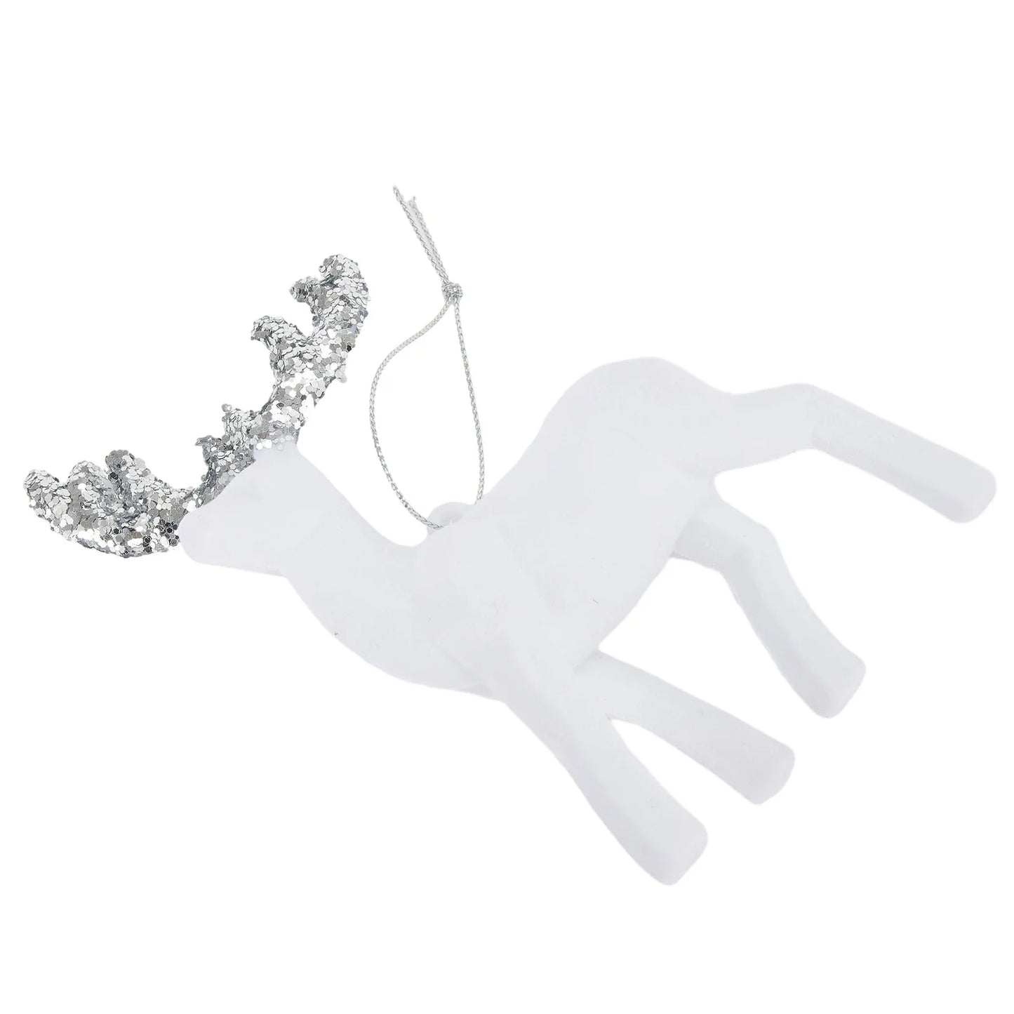 Glittering Christmas Reindeer Sculpture – Elk Deer Ornament Decor