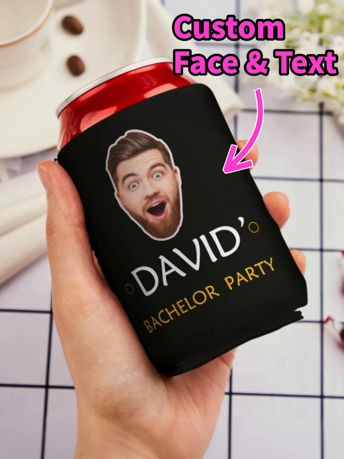 Custom Photo Can Cooler Sleeve | Personalized Koozie Gift