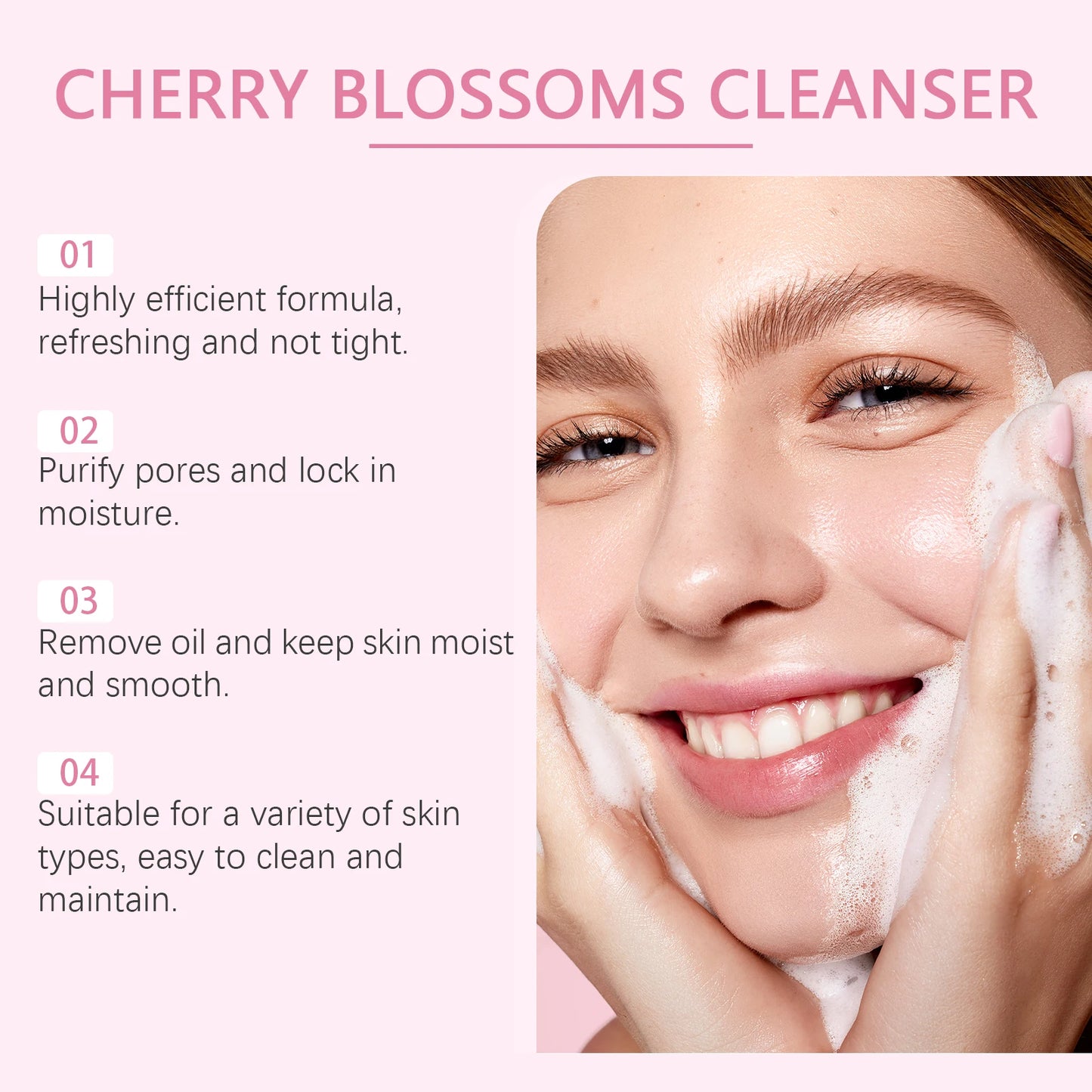 Cherry Blossom Facial Cleanser – Oil Control & Hydrating